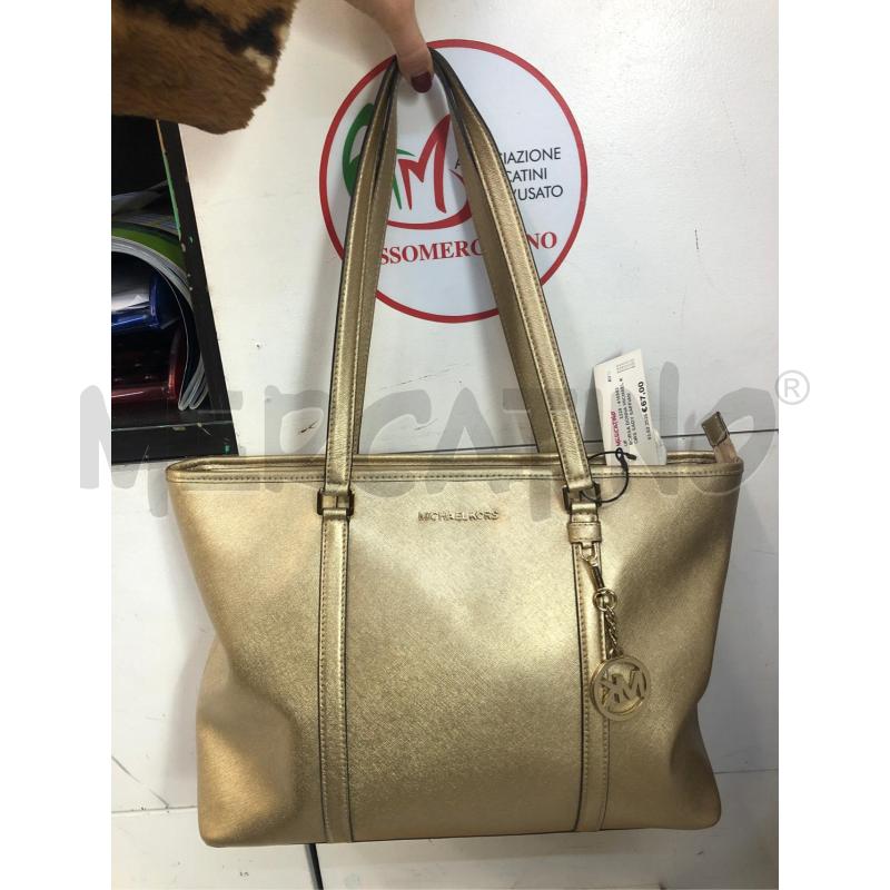 BORSA DONNA MICHAEL KORS SADY SAFFIANO COLOR ORO | Mercatino dell'Usato Avellino 1