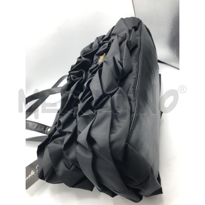 BORSA DONNA MOSCHINO RUCHE NERO TELA  | Mercatino dell'Usato Avellino 2
