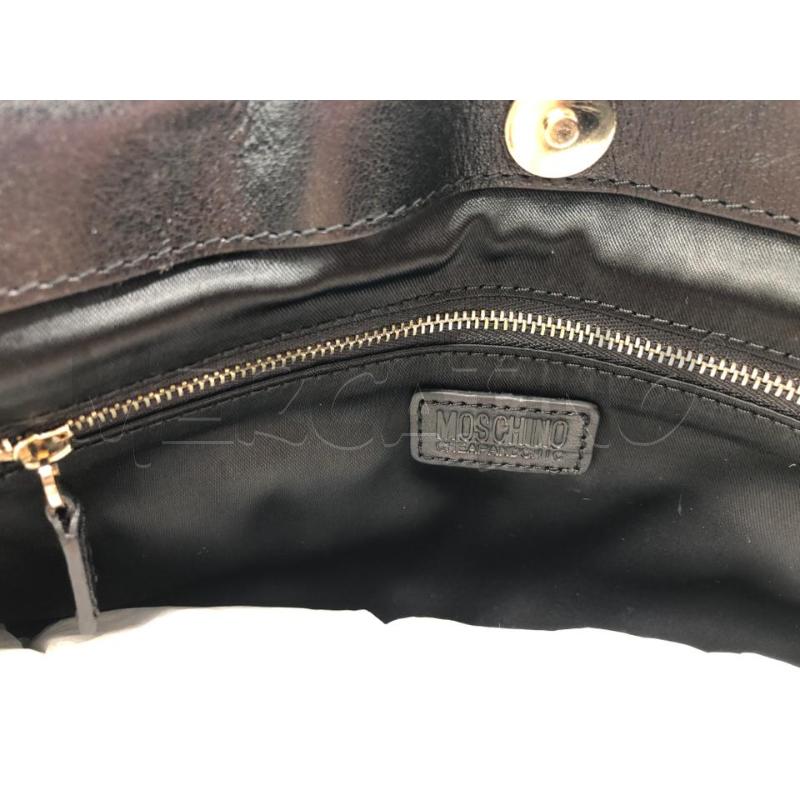 BORSA DONNA MOSCHINO RUCHE NERO TELA  | Mercatino dell'Usato Avellino 4