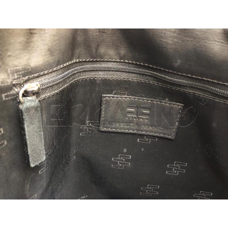 BORSA DONNA NERA CAMOSC ELISABETTA FRANCHI  | Mercatino dell'Usato Avellino 3