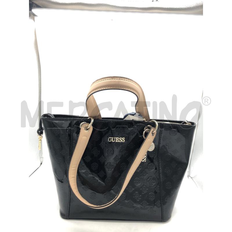 BORSA DONNA NERA LUCIDA GUESS | Mercatino dell'Usato Avellino 1