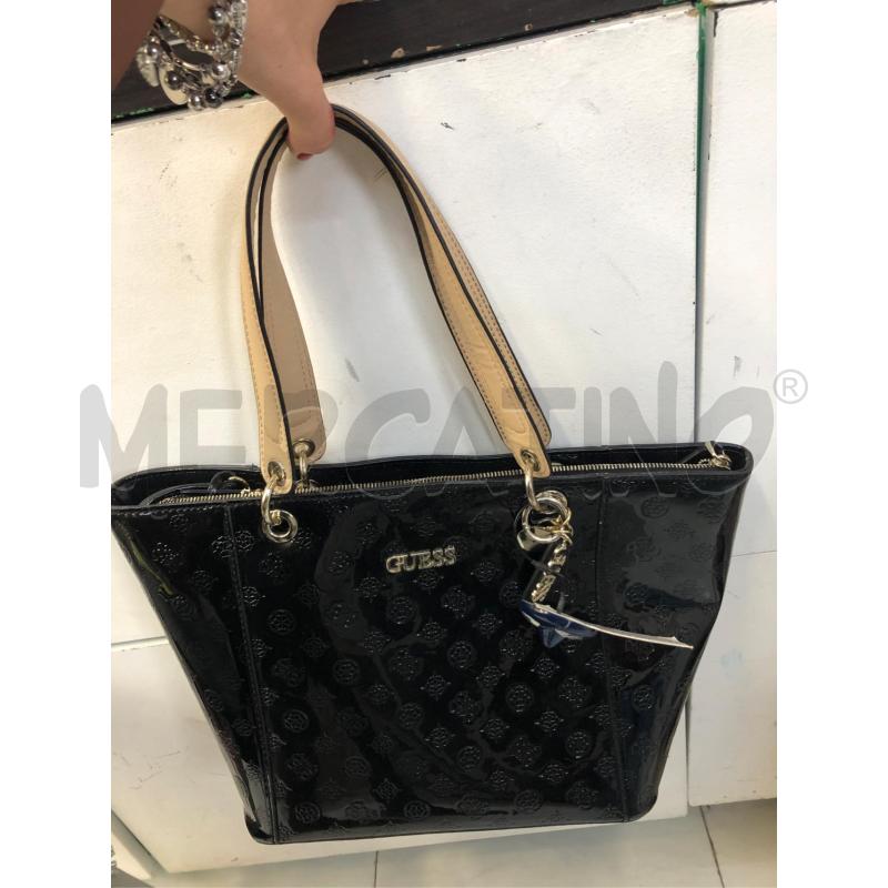 BORSA DONNA NERA LUCIDA GUESS | Mercatino dell'Usato Avellino 4
