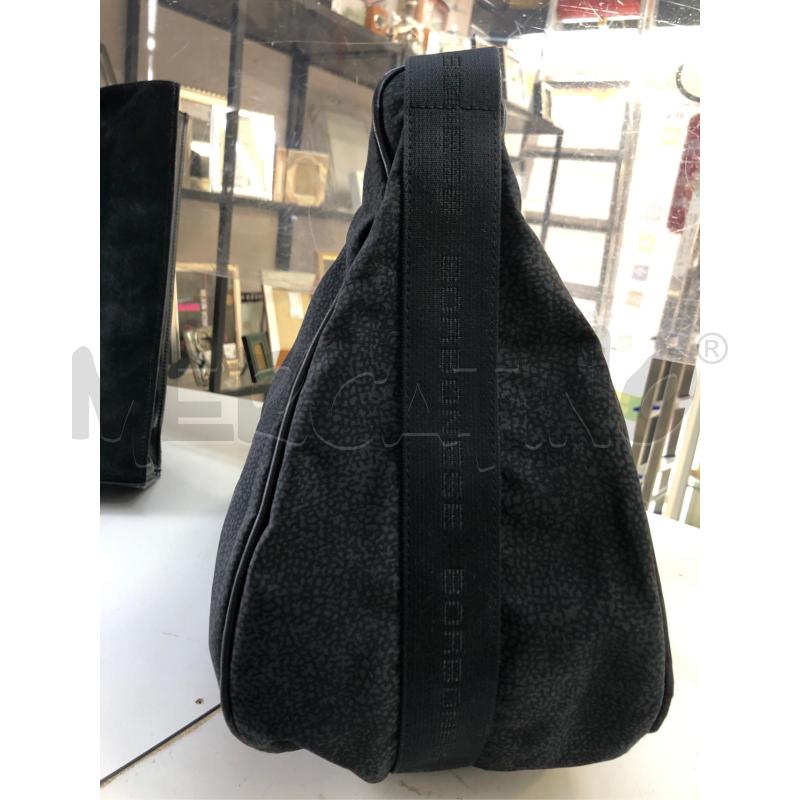 BORSA DONNA NERA MEZZA LUNA BORBONESE | Mercatino dell'Usato Avellino 3