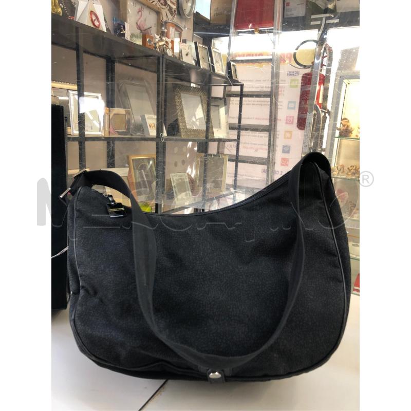 BORSA DONNA NERA MEZZA LUNA BORBONESE | Mercatino dell'Usato Avellino 4