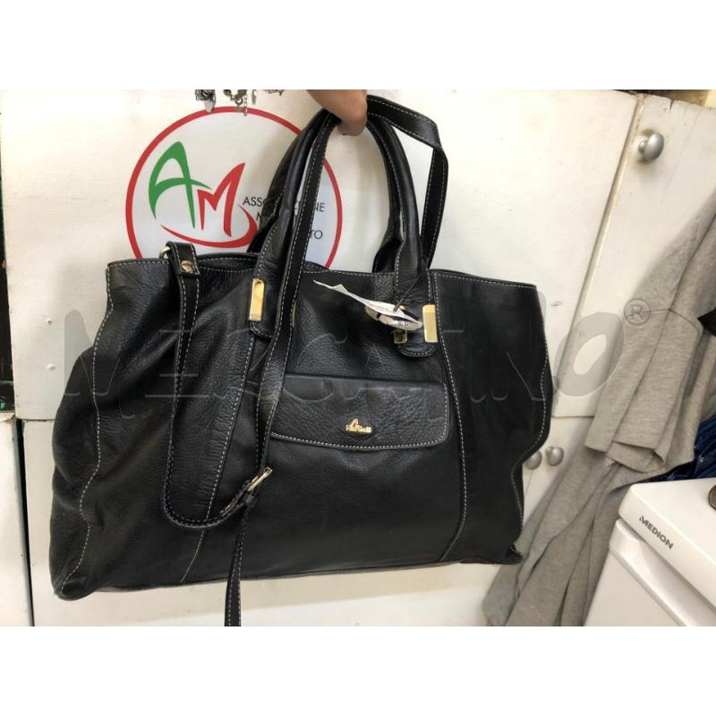 BORSA DONNA NERA PELLE NARDELLI  | Mercatino dell'Usato Avellino 3