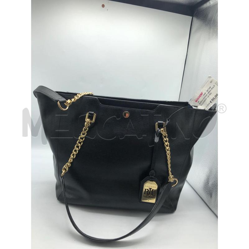 BORSA DONNA NERA RALPH LAURENT CATEN DORAT  | Mercatino dell'Usato Avellino 1