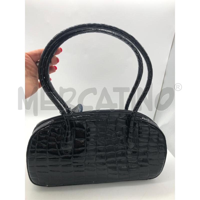 BORSA DONNA NERA VINTAGE COCCO PELLE  | Mercatino dell'Usato Avellino 1