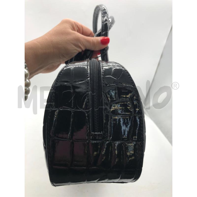 BORSA DONNA NERA VINTAGE COCCO PELLE  | Mercatino dell'Usato Avellino 3