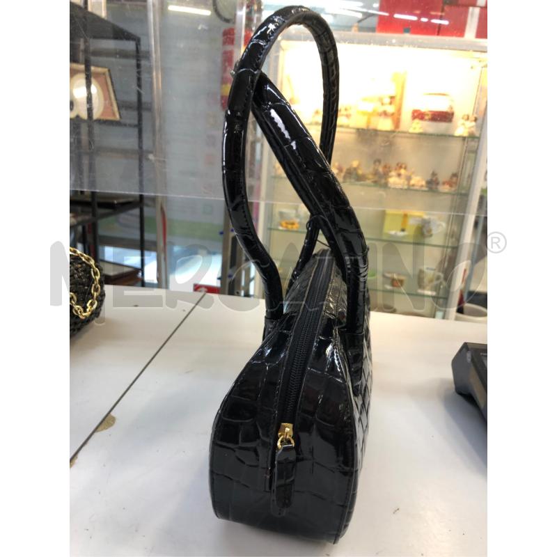 BORSA DONNA NERA VINTAGE COCCO PELLE  | Mercatino dell'Usato Avellino 4