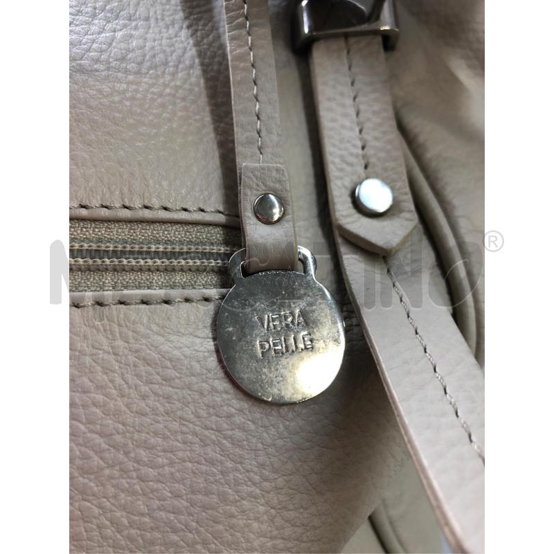 BORSA DONNA PELLE BEIGE CARPISA | Mercatino dell'Usato Avellino 4