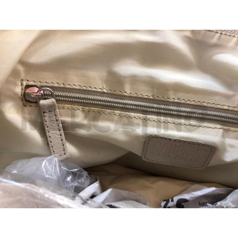 BORSA DONNA PELLE BEIGE CARPISA | Mercatino dell'Usato Avellino 5