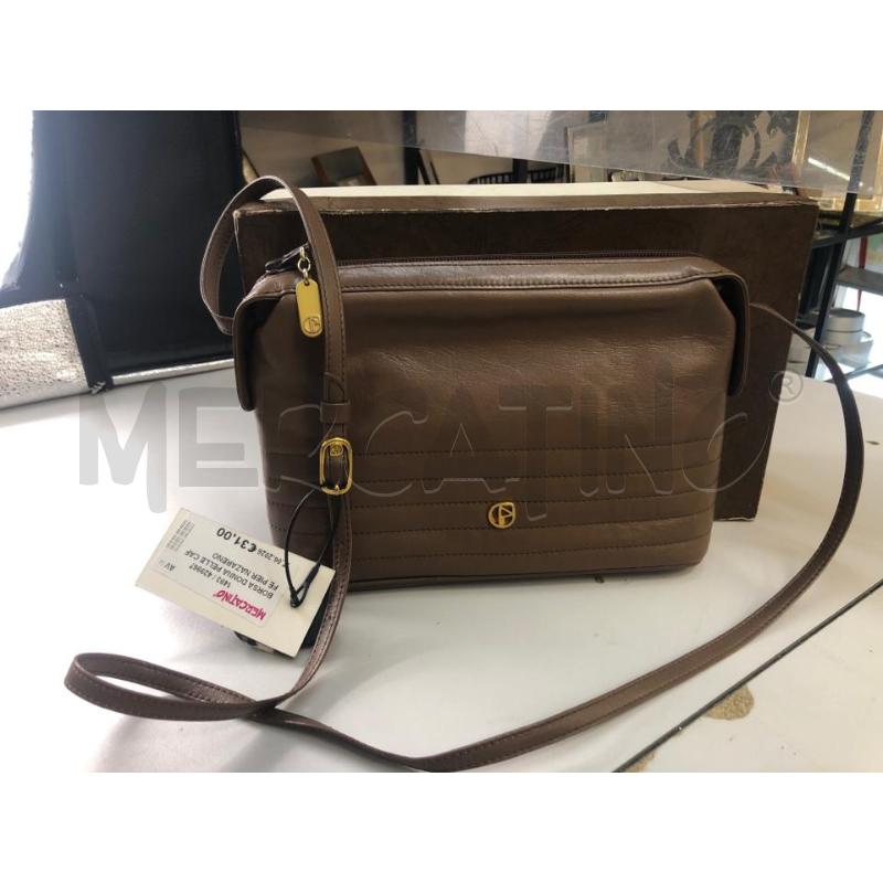 BORSA DONNA PELLE CAFFÈ PIER NAZARENO | Mercatino dell'Usato Avellino 1
