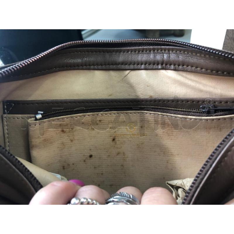 BORSA DONNA PELLE CAFFÈ PIER NAZARENO | Mercatino dell'Usato Avellino 4