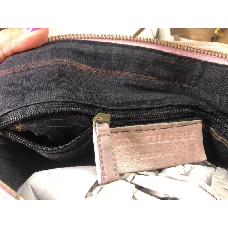 BORSA DONNA PELLE GRIGIO ROSA STIL BALEN | Mercatino dell'Usato Avellino 4