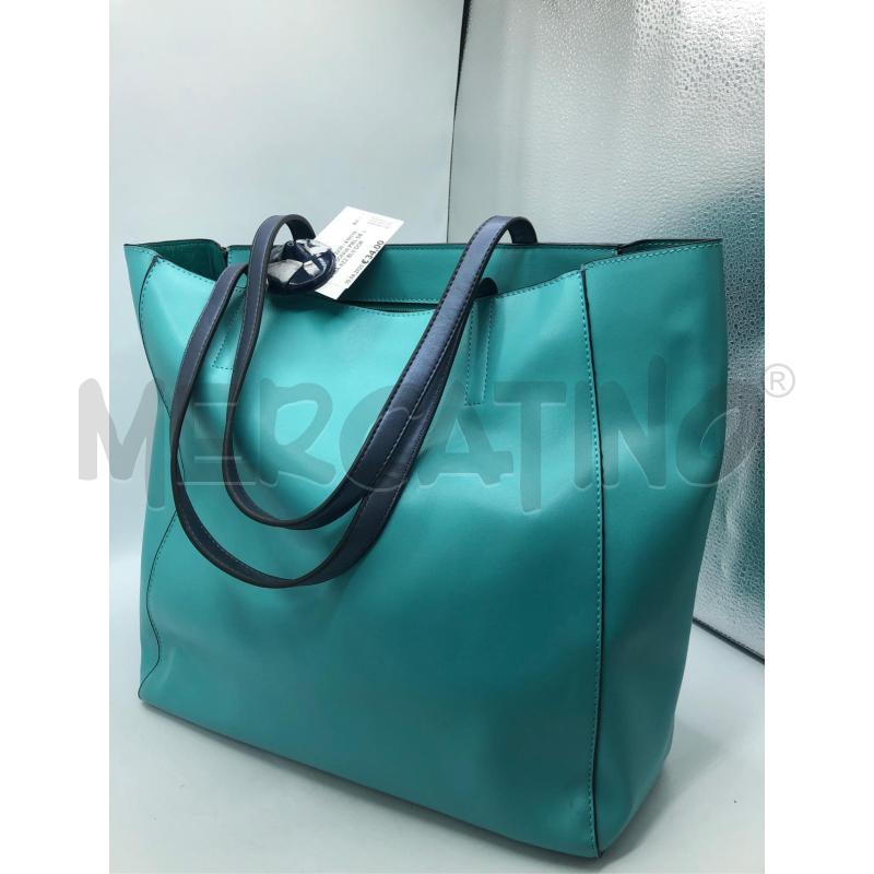 BORSA DONNA PIEL DE LUNBA AZZ BLU DORAT  | Mercatino dell'Usato Avellino 3