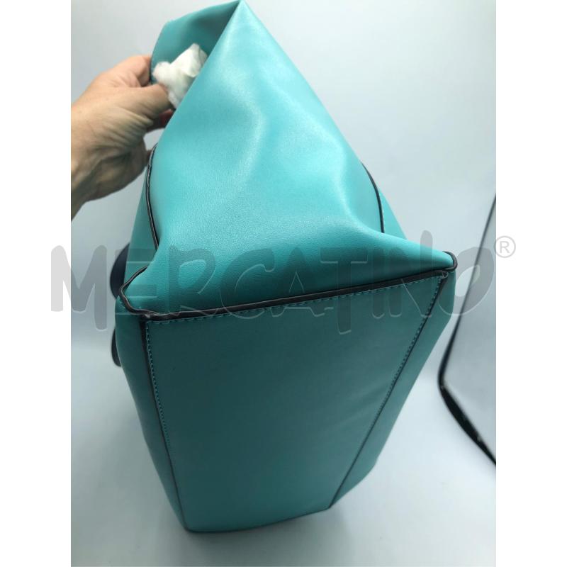 BORSA DONNA PIEL DE LUNBA AZZ BLU DORAT  | Mercatino dell'Usato Avellino 4