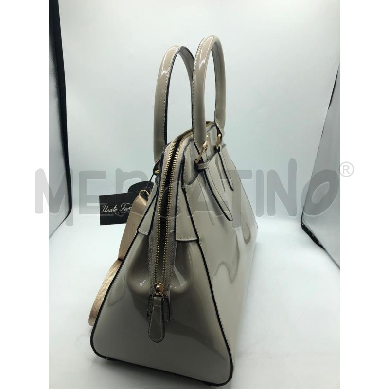 BORSA DONNA PIERRE CARDEL BEIGE LUCIDA  | Mercatino dell'Usato Avellino 2