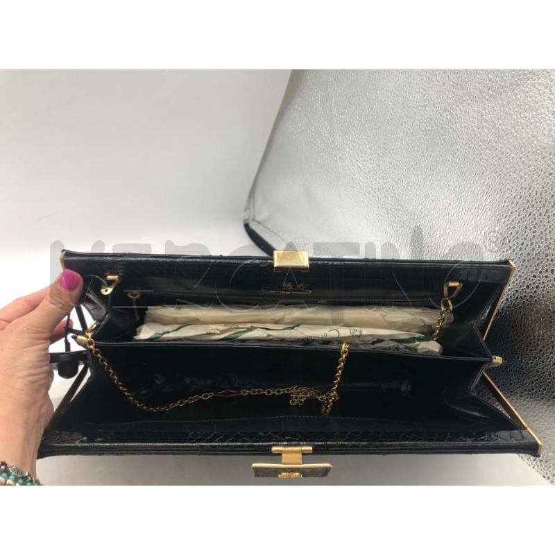 BORSA DONNA PITON ELLEBI NERO DORAT  | Mercatino dell'Usato Avellino 4