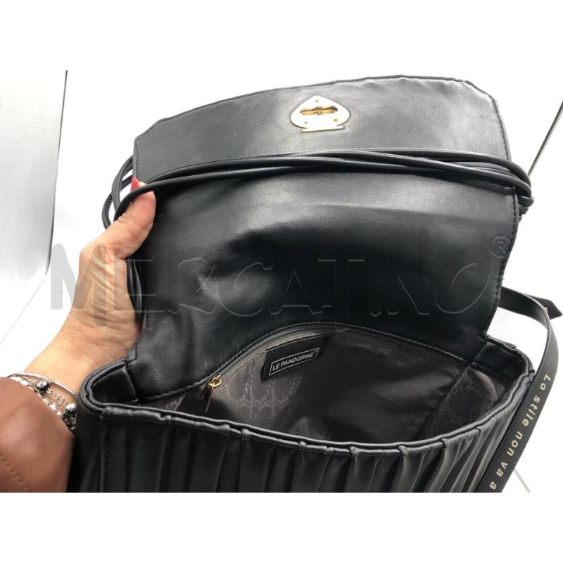 BORSA DONNA PLISSÈ PANDORINE NERA | Mercatino dell'Usato Avellino 4