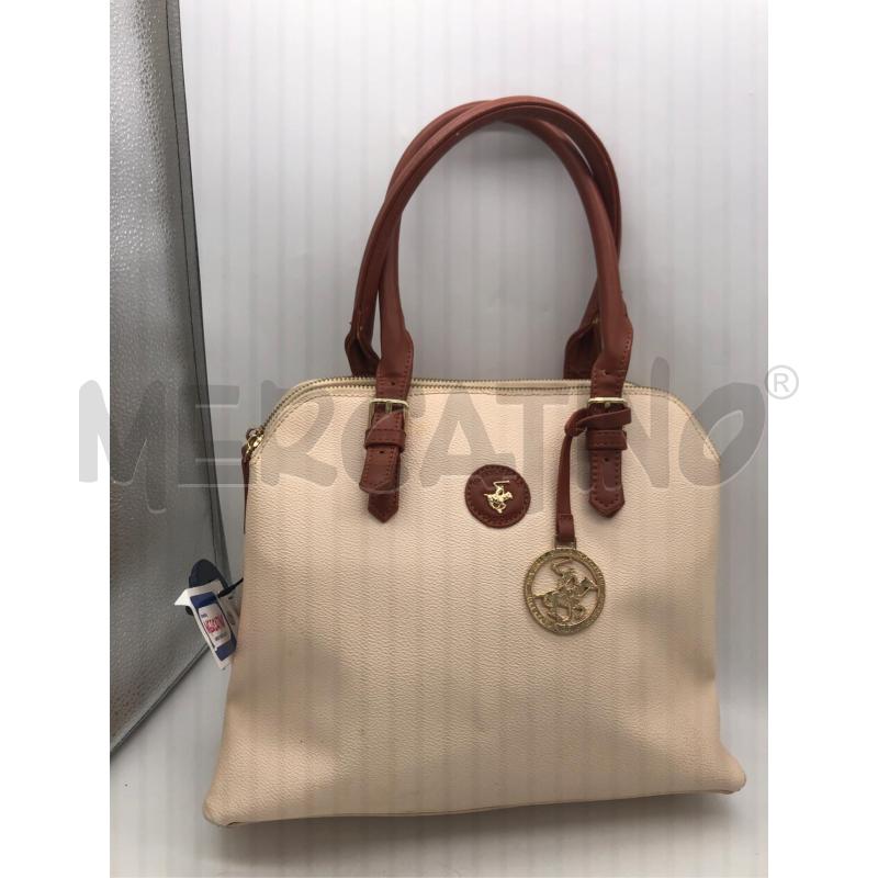 BORSA DONNA POLO BEVERLY BEIGE COCCIO  | Mercatino dell'Usato Avellino 1