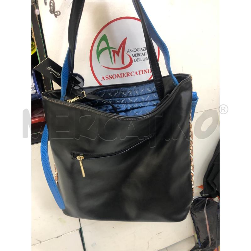 BORSA DONNA QXEL NERA BEIGE MAN BLU | Mercatino dell'Usato Avellino 5