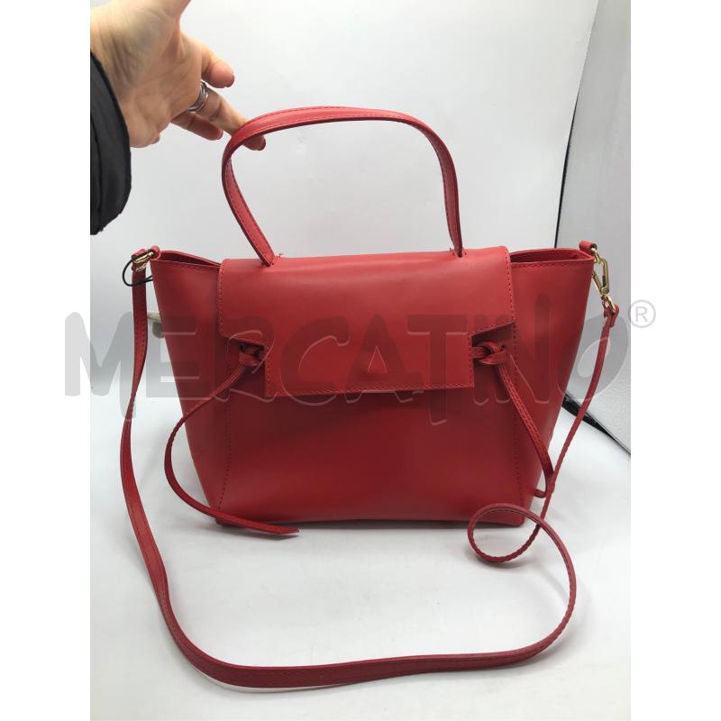 BORSA DONNA ROSSA PELLE PULICATI  | Mercatino dell'Usato Avellino 1
