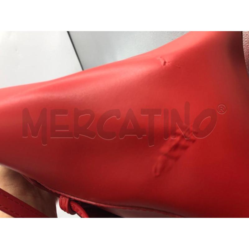 BORSA DONNA ROSSA PELLE PULICATI  | Mercatino dell'Usato Avellino 2