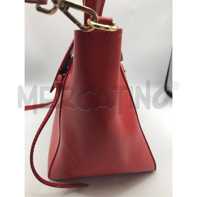 BORSA DONNA ROSSA PELLE PULICATI  | Mercatino dell'Usato Avellino 3