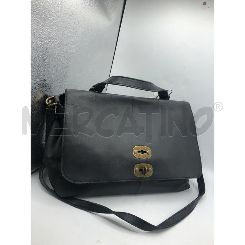 BORSA DONNA SERRAPIANA NERA INT BORDO  | Mercatino dell'Usato Avellino 1