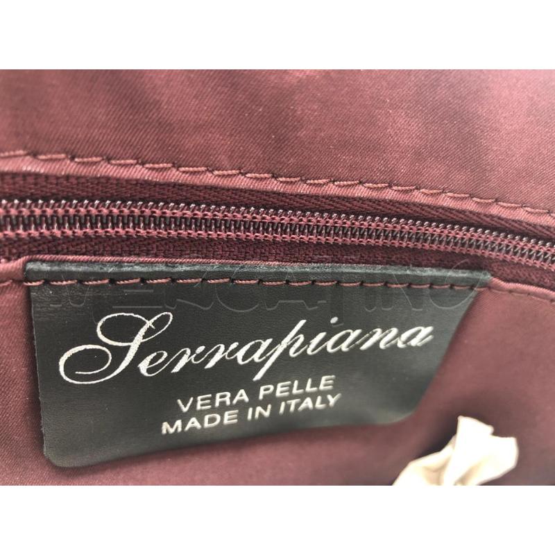 BORSA DONNA SERRAPIANA NERA INT BORDO  | Mercatino dell'Usato Avellino 3