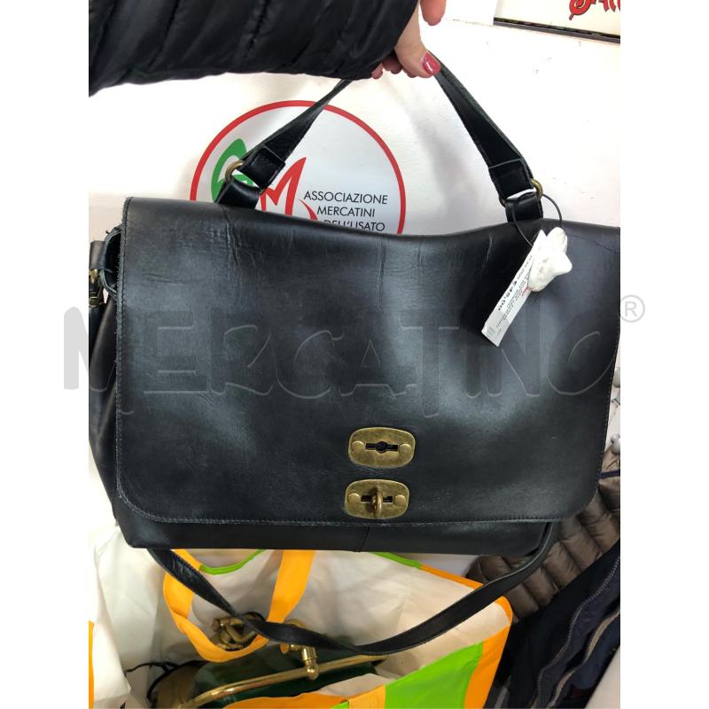 BORSA DONNA SERRAPIANA NERA INT BORDO  | Mercatino dell'Usato Avellino 5