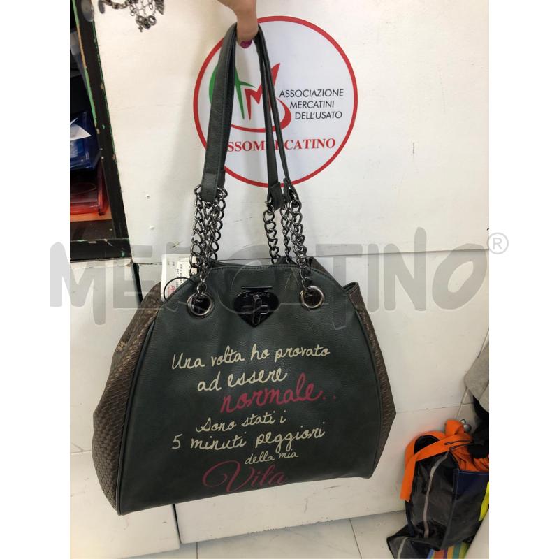 BORSA DONNA VERDE CANESTRINO LE PANDORIN  | Mercatino dell'Usato Avellino 3