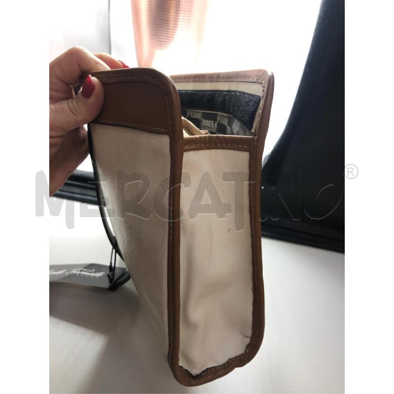BORSETTA DONNA BUSTINA BEIGE COCCIO FERRÈ  | Mercatino dell'Usato Avellino 5