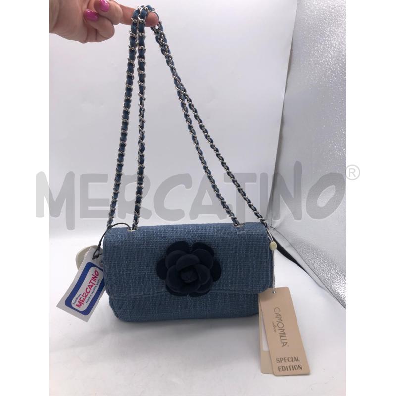 BORSETTA DONNA CAMOMILLA AZZ FIOTTR BLU NUOVA  | Mercatino dell'Usato Avellino 1