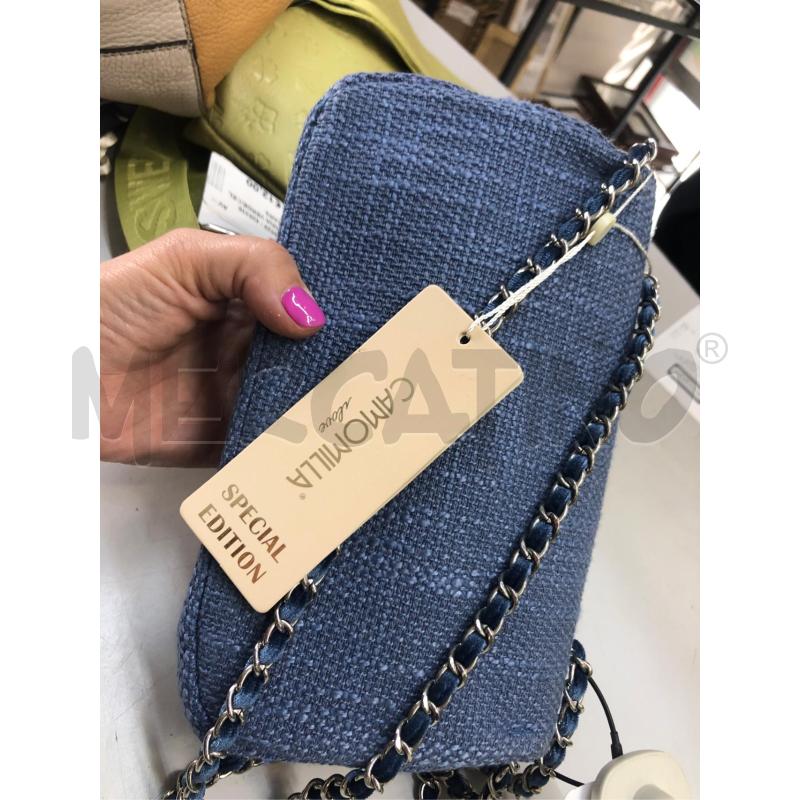 BORSETTA DONNA CAMOMILLA AZZ FIOTTR BLU NUOVA  | Mercatino dell'Usato Avellino 4