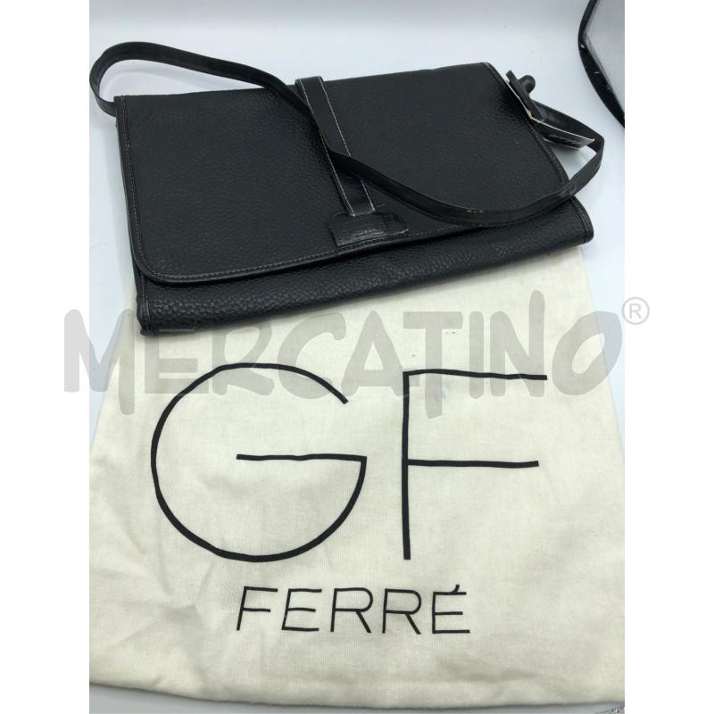 BORSETTA DONNA GIANFRANCO FERRE NERO  | Mercatino dell'Usato Avellino 1