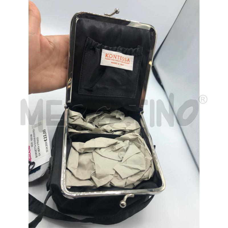 BORSETTA DONNA KONTESSA NERA STRASS | Mercatino dell'Usato Avellino 4