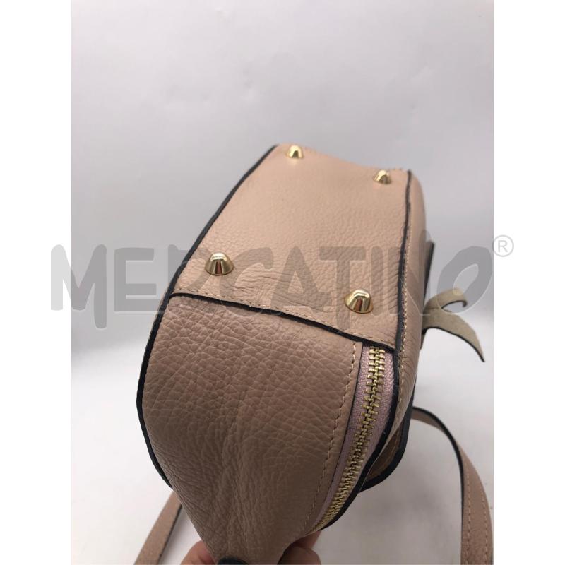 BORSETTA DONNA PELLE ROSA APL DORAT  | Mercatino dell'Usato Avellino 3
