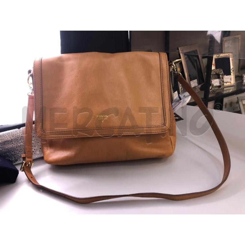 BORSETTA DONNA SENAPE FOSSIL PELLE  | Mercatino dell'Usato Avellino 1