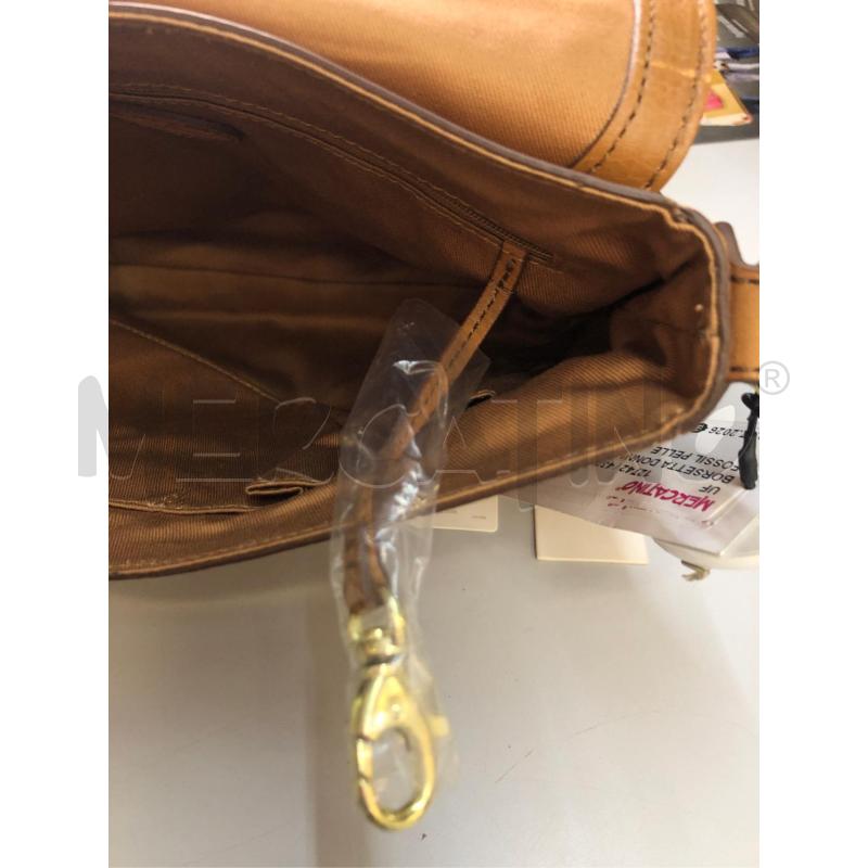 BORSETTA DONNA SENAPE FOSSIL PELLE  | Mercatino dell'Usato Avellino 4