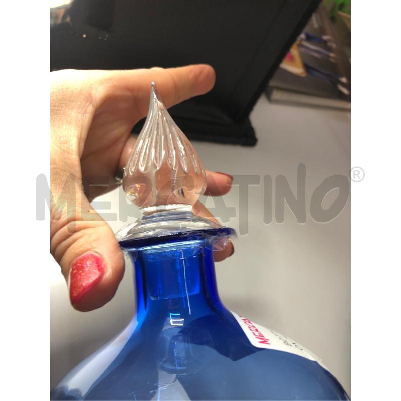 BOTTIGLIA VETRO BLU CON TAPPO  | Mercatino dell'Usato Avellino 3