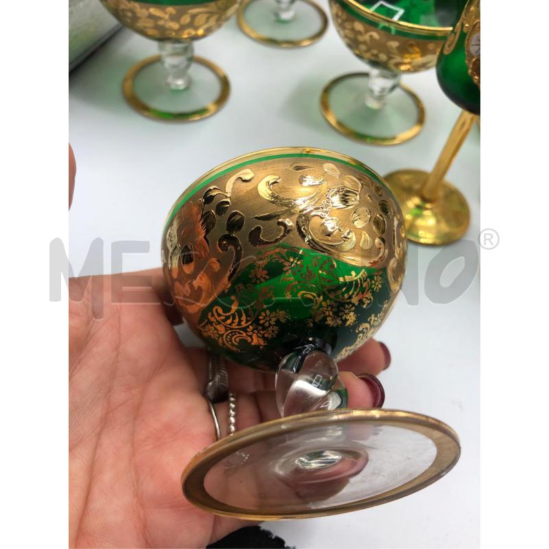 BOTTIGLIA +6COPPETTE+6 BICCHIERINI VETRO  | Mercatino dell'Usato Avellino 3