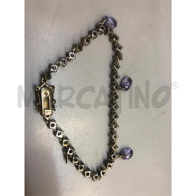 BRACCIALETTO STRASS GOCCE VIOLA MANCA 1 GOCCIA | Mercatino dell'Usato Avellino 2