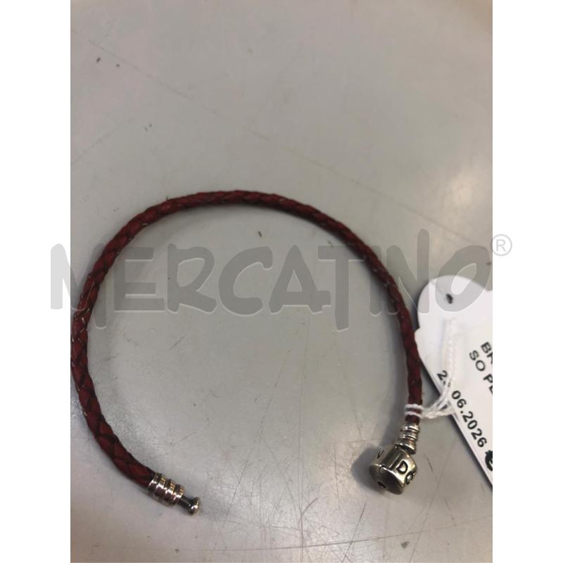 BRACCIALE PANDORA ROSSO PELLE | Mercatino dell'Usato Avellino 1