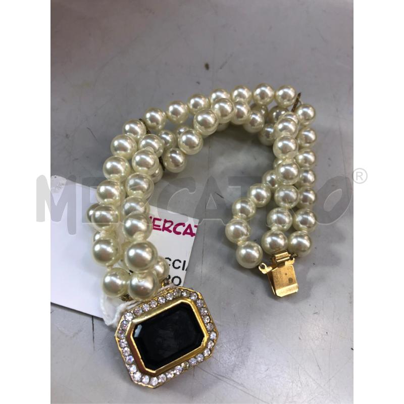 BRACCIALE PERLA STRASS NERO  | Mercatino dell'Usato Avellino 2