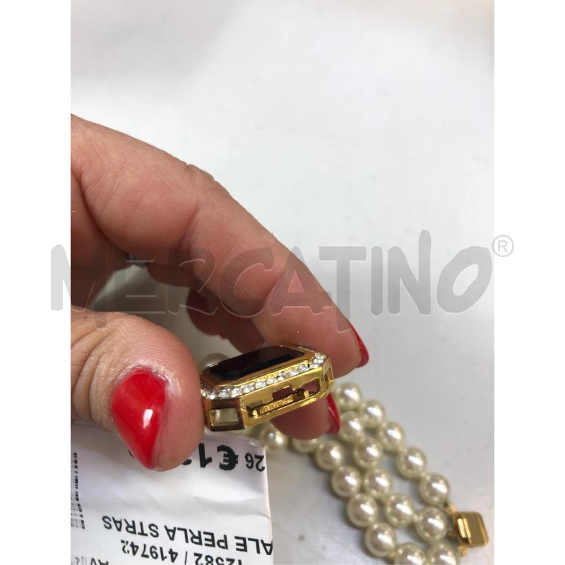 BRACCIALE PERLA STRASS NERO  | Mercatino dell'Usato Avellino 3