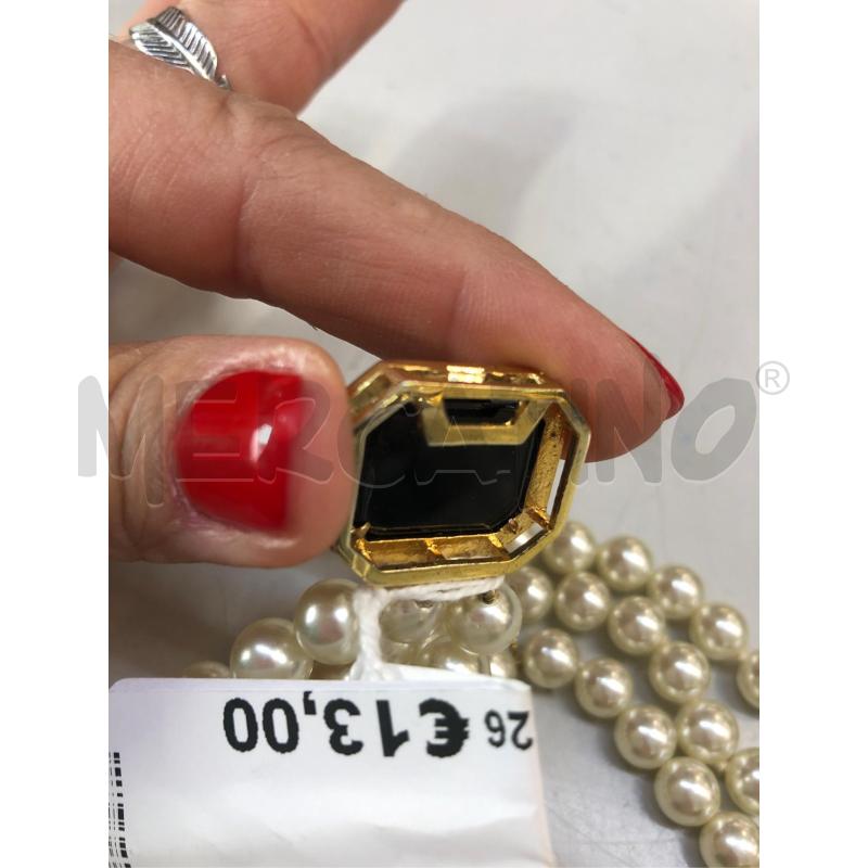 BRACCIALE PERLA STRASS NERO  | Mercatino dell'Usato Avellino 4