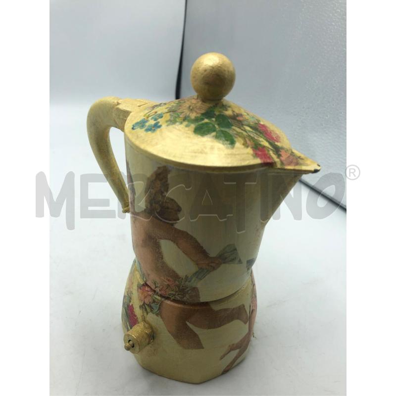 CAFFETTIERA CON DECOUPAGE ORNAMENTALE  | Mercatino dell'Usato Avellino 2