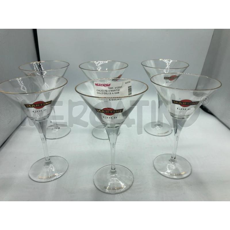 CALICI PZ. 6 MARTINI GOLD DOLCE & GABBANA  | Mercatino dell'Usato Avellino 1
