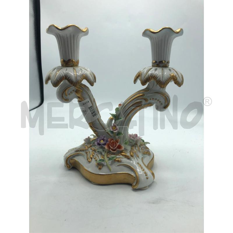 CANDELABRO 2 PUNTE CAPODIMONTE  | Mercatino dell'Usato Avellino 1